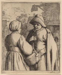 Erkek ve Kadın Sohbeti by Adriaen van Ostade