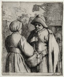 Erkek ve Kadın Sohbeti by Adriaen van Ostade