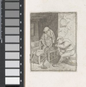 Adam bir iç bir boru yakar by Adriaen van Ostade