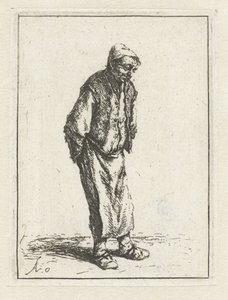 Elleri arkasında duran çiftçi Elleri arkasında dilenci by Adriaen van Ostade