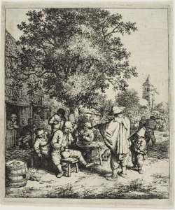 Fiddler ve Hurdy-Gurdy Boy by Adriaen van Ostade
