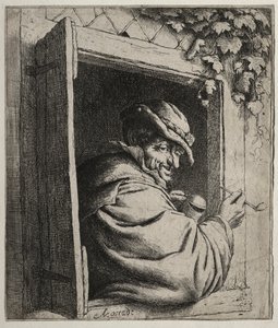 Penceredeki Sigara İçen by Adriaen van Ostade