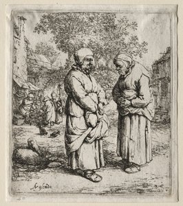 İki Dedikodu by Adriaen van Ostade