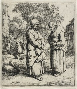 İki Dedikodu by Adriaen van Ostade