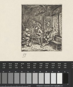 Bir handa Trictrac oyuncuları by Adriaen van Ostade
