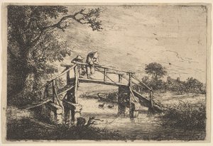 Köprüde İki Balıkçı, 1647. by Adriaen van Ostade
