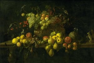 Bir Masada Meyveli Natürmort by Adriaen van Utrecht