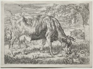 Bir Ağacın Dibinde İnek ve İki Koyun, 1670. by Adriaen van de Velde