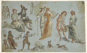 Şekil çalışmaları by Adriaen van de Velde