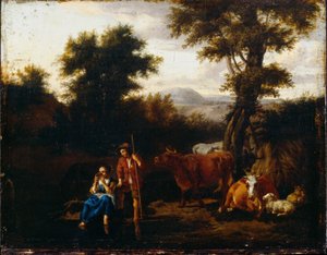 Köylüler ve Sığır by Adriaen van de Velde