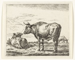 duran boğa Farklı hayvanlar (dizi başlığı) by Adriaen van de Velde