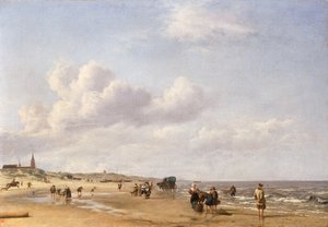 Scheveningen Sahili, 1658 by Adriaen van de Velde