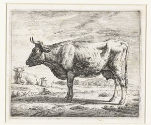 İki inek ve bir koyun Farklı hayvanlar (dizi başlığı) by Adriaen van de Velde