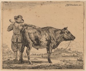 Boğa ile genç çoban by Adriaen van de Velde