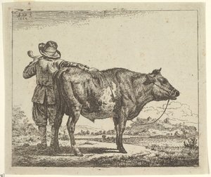 Farklı Hayvanlardan Bir Boğa ile Genç Çoban, 1659. by Adriaen van de Velde
