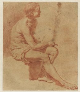 oturmuş erkek çıplak by Adriaen van de Velde