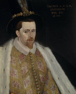 James VI ve I 1566-1625, İskoçya Kralı, 1595 by Adrian Vanson