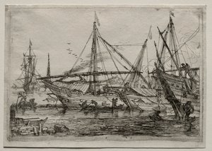 Bir Akdeniz Limanı by Adrian van der Cabel