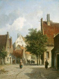 Amsterdam Sokak Sahnesi (ahşap üzerine yağlıboya)