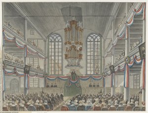 Göstericiler Ruhban Okulu'nun İki Yüzüncü Yıldönümü Kutlaması, 1834 by Adrianus Gerardus van Schoone