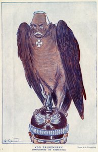 Alman General Erich von Falkenhayn (1861-1922) (Alt Mahkeme Charognard) tarafından “” Fantasio” 1916