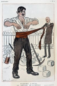 Çizgi film Pierre Laval, the güçlü sosyal - İllüstrasyon 01/09/1925 tarihinden itibaren Fantasio