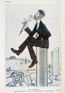 Charles Maurras, Fransız politikacı ve yazar (1868-1952), Orleans kampanyasının müdür yardımcısı - 15/05/1923 tarihli “” Fantasio”da Adrien Barrere (1877-1931) çizimi by Adrien Barrere