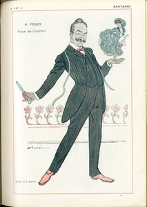 Fantasio, : Metiers, Moda - Terzi Couturier, Paquin, 06/15/1907 (gravür) by Adrien Barrere