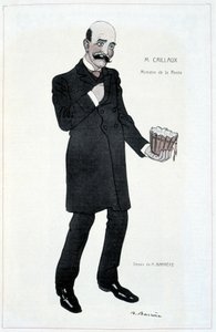 Joseph Caillaux, kira bakanı - 15/02/1907 tarihli “” Fantasio”da Adrien Barrere (1877-1931) tarafından yapılan çizim by Adrien Barrere