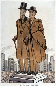 Les Rockefellers, kıdemli ve genç, amerikan cresus - Adrien Barrere (1877-1931) tarafından 01/03/1930