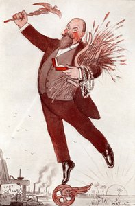 Şair ve siyasetçi Maurice Couyba'nın portresi (1866-1931) (Maurice Boukay) - Adrien Barrere'nin (1874-1931) çizimi “FANTASIO”dan alınmıştır” 1911 by Adrien Barrere
