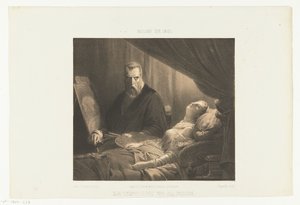 Tintoretto kızının ölüm döşeğinde Le Tintoret et sa fille (nesne üzerindeki başlık) Salon de 1851 (nesne üzerine seri başlığı) by Adrien Canelle
