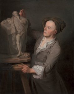 Louis-Francois Roubiliac Shakespeare Anıtını Modelliyor by Adrien Carpentiers