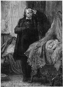Victor Hugo, beşiğinde uyuyan bir çocuğu gözlemliyor. Victor Hugo