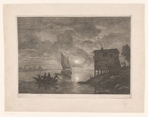 gece feribot le baco by Adrien Manglard (attributed to)