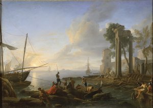Gün batımında marina, 1726