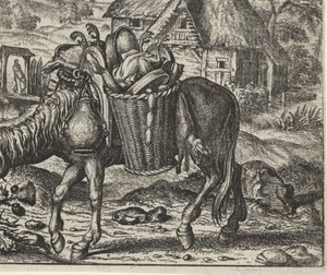 Lezzet yüklü eşek masalı by Egidius  Sadeler (II)