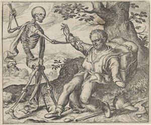 Yaşlı Adam ve Ölüm Masalı by Egidius  Sadeler (II)