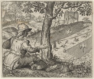 kuş gözlemcisinin masalı by Egidius  Sadeler (II)