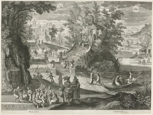 Mayıs ve Haziran Altı İtalyan manzarasında on iki ay (dizi başlığı) by Egidius  Sadeler (II)