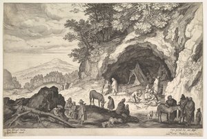 Bir Grup Çingene ile Dağlık Manzara, 1586-1629. by Aegidius Sadeler II