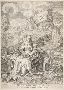 Bir Manzaradaki Bakire ve Çocuk, yaklaşık. 1597. by Aegidius Sadeler II