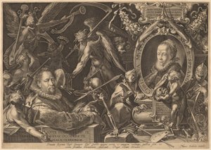 Bartholomew Spranger ve Rahmetli Karısı Christina Muller by Aegidius Sadeler II, after Bartholomaeus Spranger