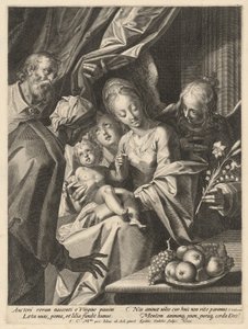 Aziz Anne ve İki Melek ile Kutsal Aile by Aegidius Sadeler II, after Hans von Aachen
