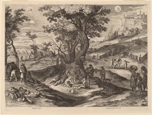 Temmuz ve Ağustos by Aegidius Sadeler II after Paul Bril