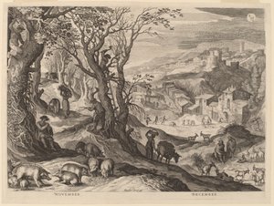Kasım ve Aralık by Aegidius Sadeler II after Paul Bril