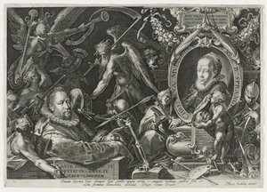 Bartholomaeus Spranger ve Karısı, Christina Muller, 1600 (kağıt üzerine gravür) by Aegidius Sadeler or Saedeler