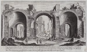 Caracalla Hamamları, Roma (gravür) by Aegidius Sadeler or Saedeler