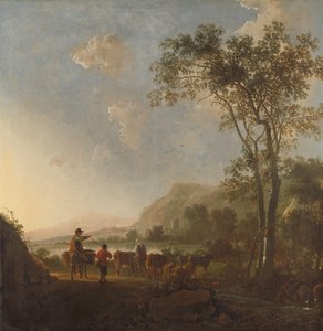 Çoban ve Sığırlarla Manzara by Aelbert Cuyp (follower of)