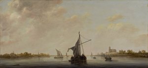 Dordrecht'teki Maas'tan Bir Görünüm, c.1645-46 by Aelbert Cuyp